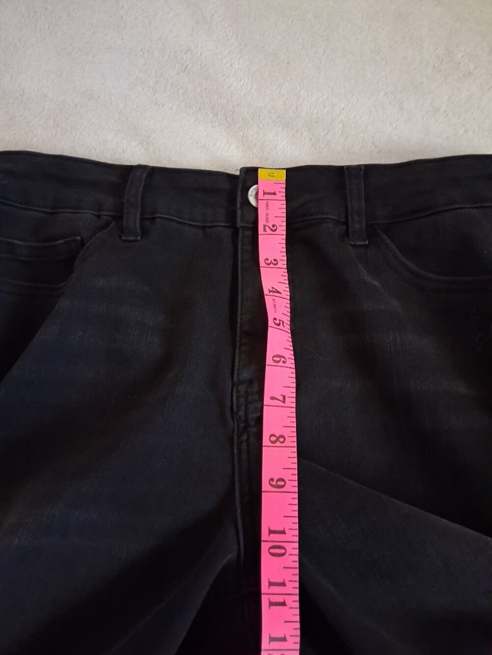 ONESO Women's Size 16W Black Mid-Low Rise Baggy BBL Wide Leg Stretch Jeans - Picture 13 of 15